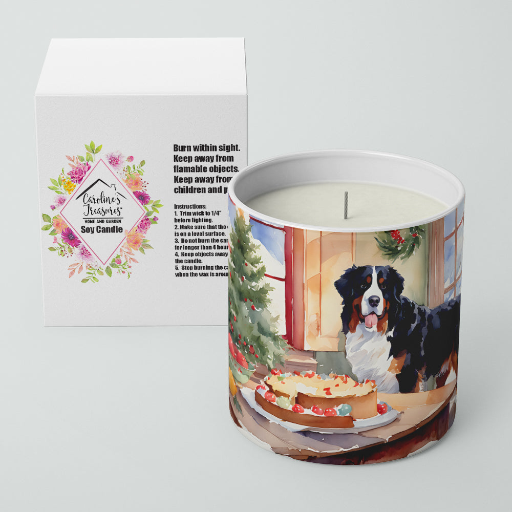 Bernese Mountain Dog Christmas Cookies Decorative Soy Candle Image 2