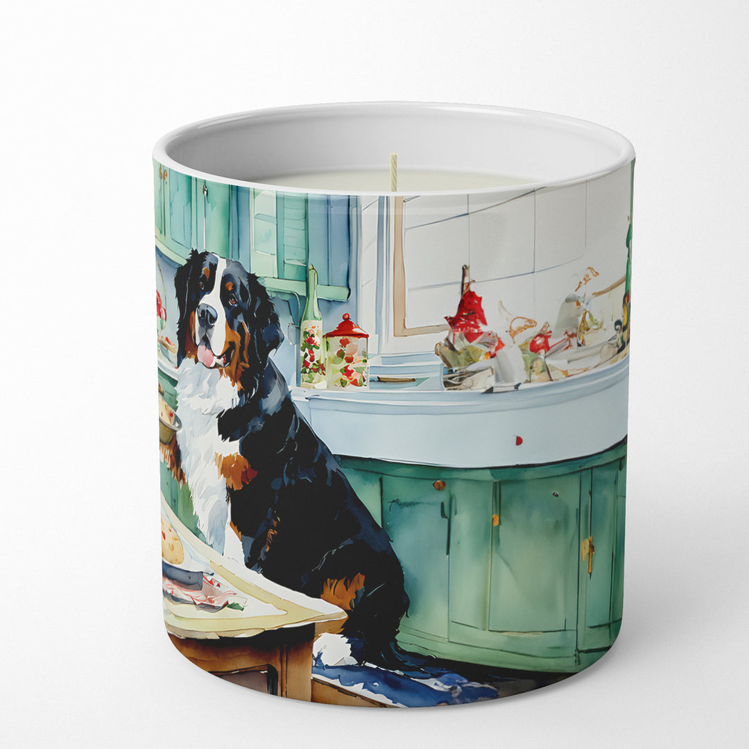 Bernese Mountain Dog Christmas Cookies Decorative Soy Candle Image 5