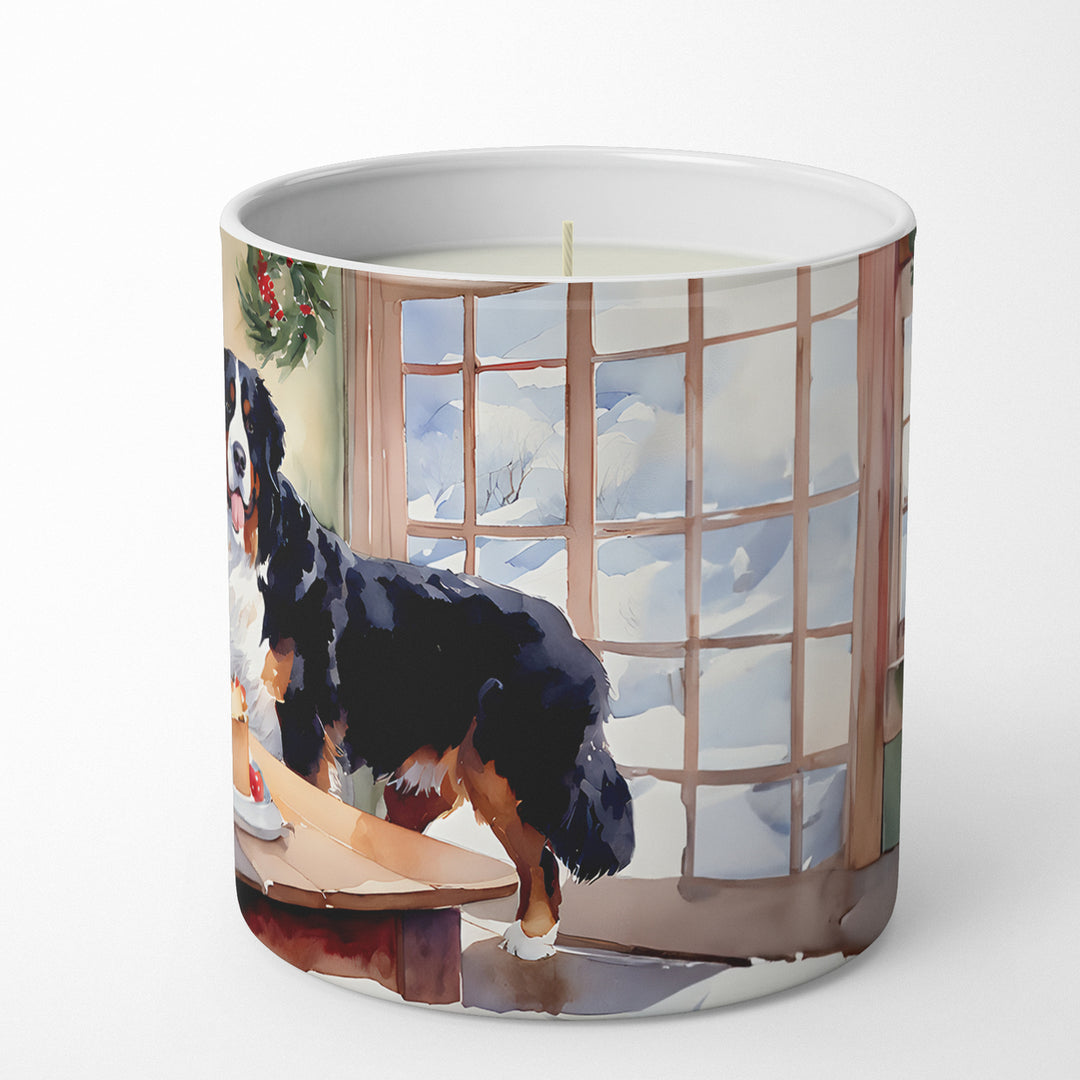 Bernese Mountain Dog Christmas Cookies Decorative Soy Candle Image 5