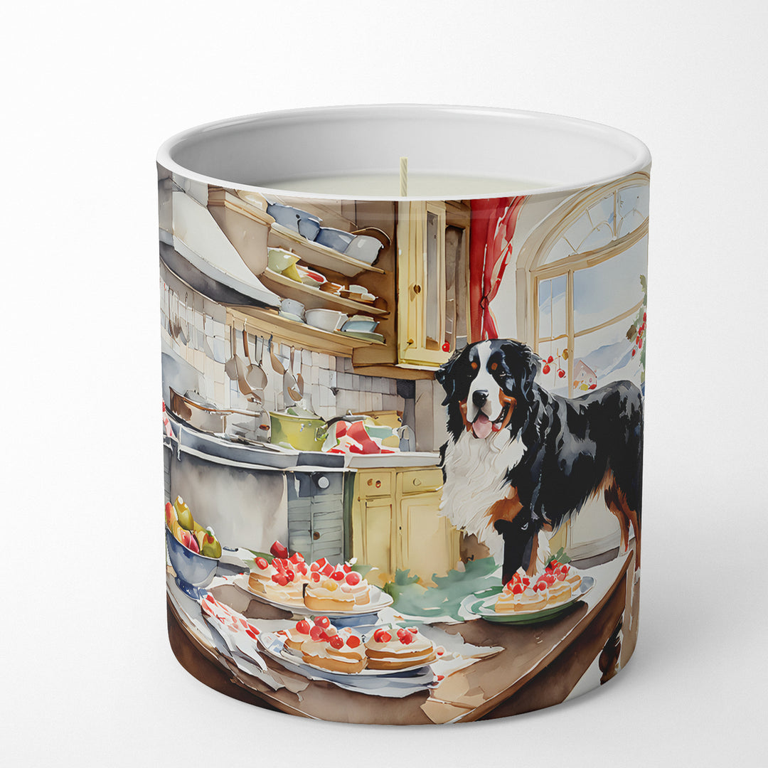 Bernese Mountain Dog Christmas Cookies Decorative Soy Candle Image 1