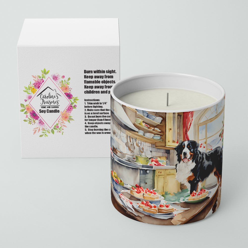 Bernese Mountain Dog Christmas Cookies Decorative Soy Candle Image 2