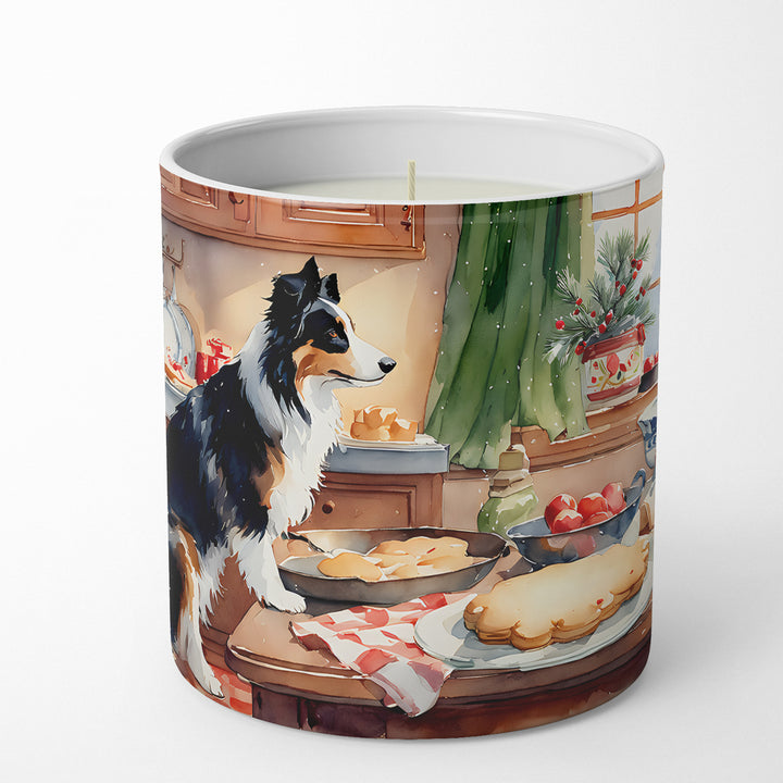 Border Collie Christmas Cookies Decorative Soy Candle Image 1