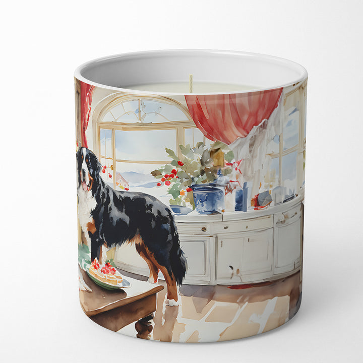 Bernese Mountain Dog Christmas Cookies Decorative Soy Candle Image 5