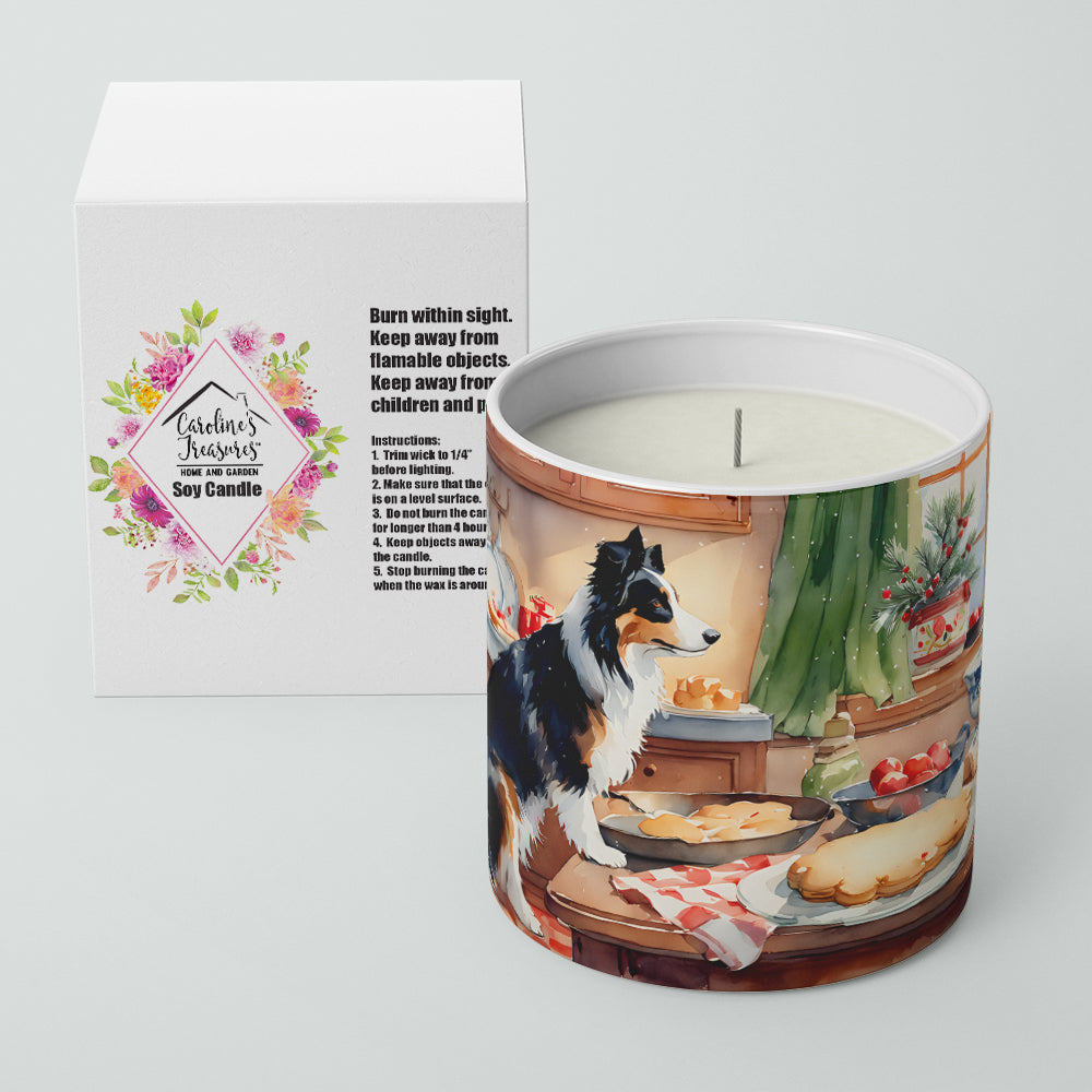 Border Collie Christmas Cookies Decorative Soy Candle Image 2