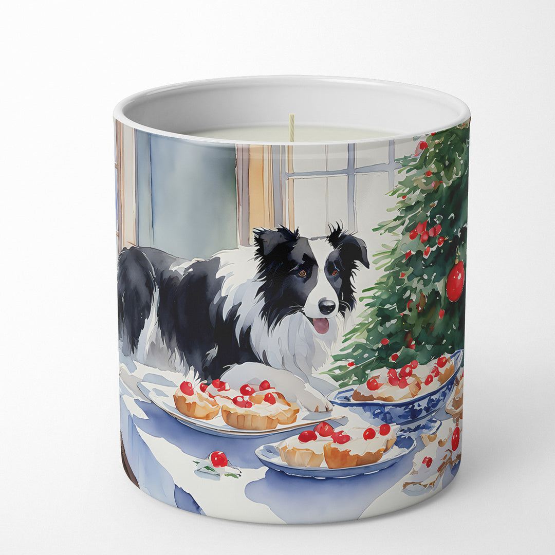 Border Collie Christmas Cookies Decorative Soy Candle Image 1