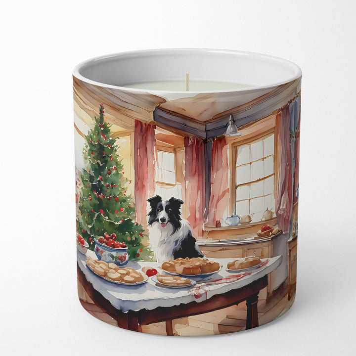 Border Collie Christmas Cookies Decorative Soy Candle Image 1