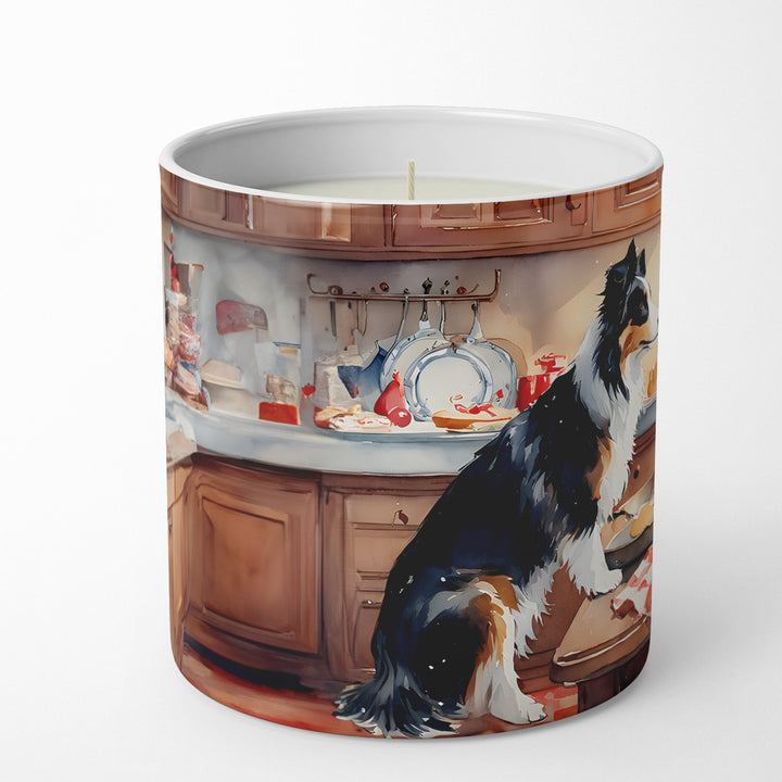 Border Collie Christmas Cookies Decorative Soy Candle Image 3