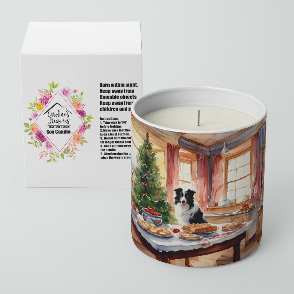 Border Collie Christmas Cookies Decorative Soy Candle Image 2