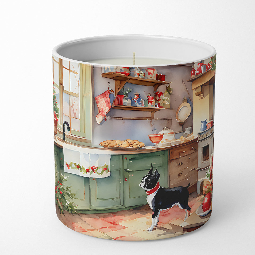 Boston Terrier Christmas Cookies Decorative Soy Candle Image 1