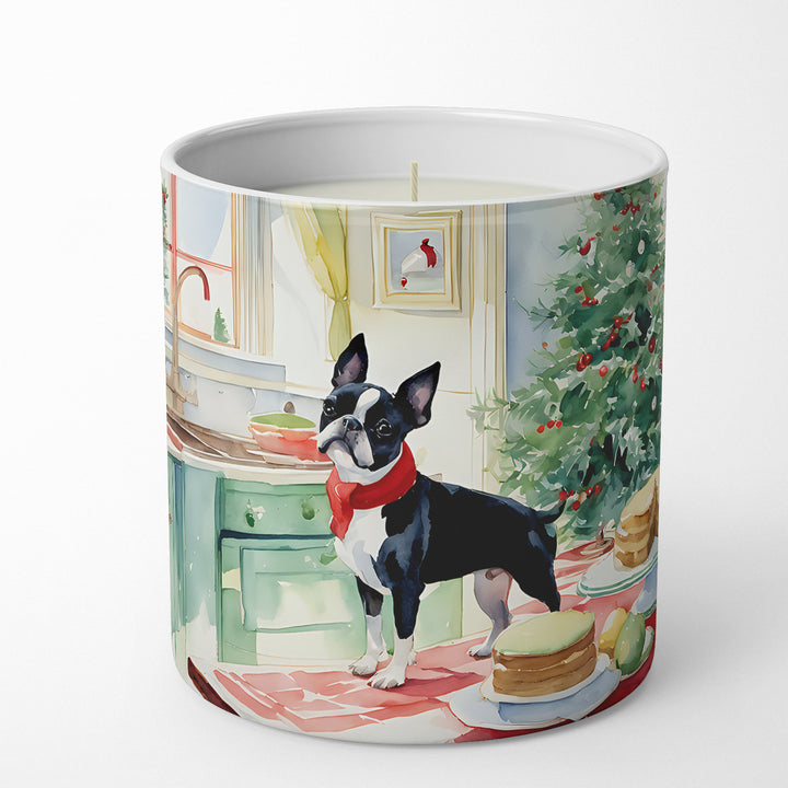 Boston Terrier Christmas Cookies Decorative Soy Candle Image 1