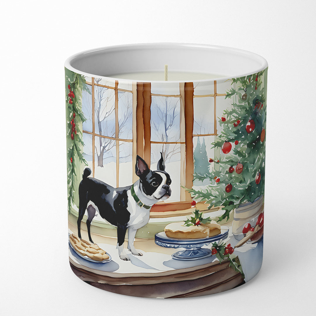 Boston Terrier Christmas Cookies Decorative Soy Candle Image 1