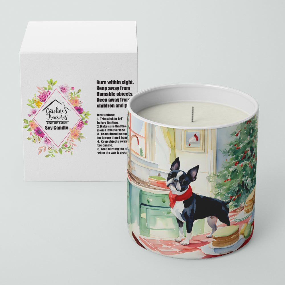 Boston Terrier Christmas Cookies Decorative Soy Candle Image 2