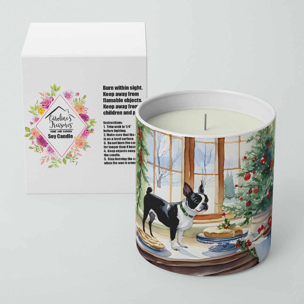 Boston Terrier Christmas Cookies Decorative Soy Candle Image 2