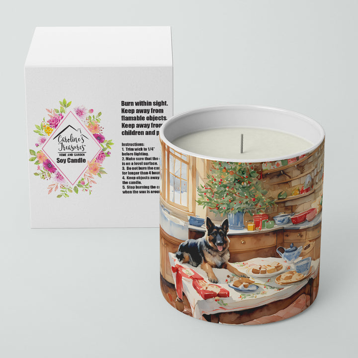 German Shepherd Christmas Cookies Decorative Soy Candle Image 2