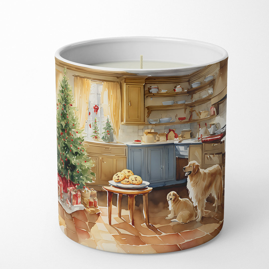 Golden Retriever Christmas Cookies Decorative Soy Candle Image 1