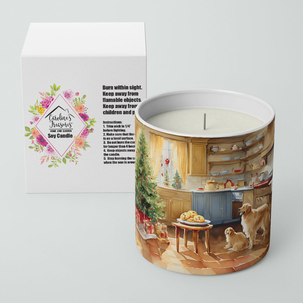 Golden Retriever Christmas Cookies Decorative Soy Candle Image 2