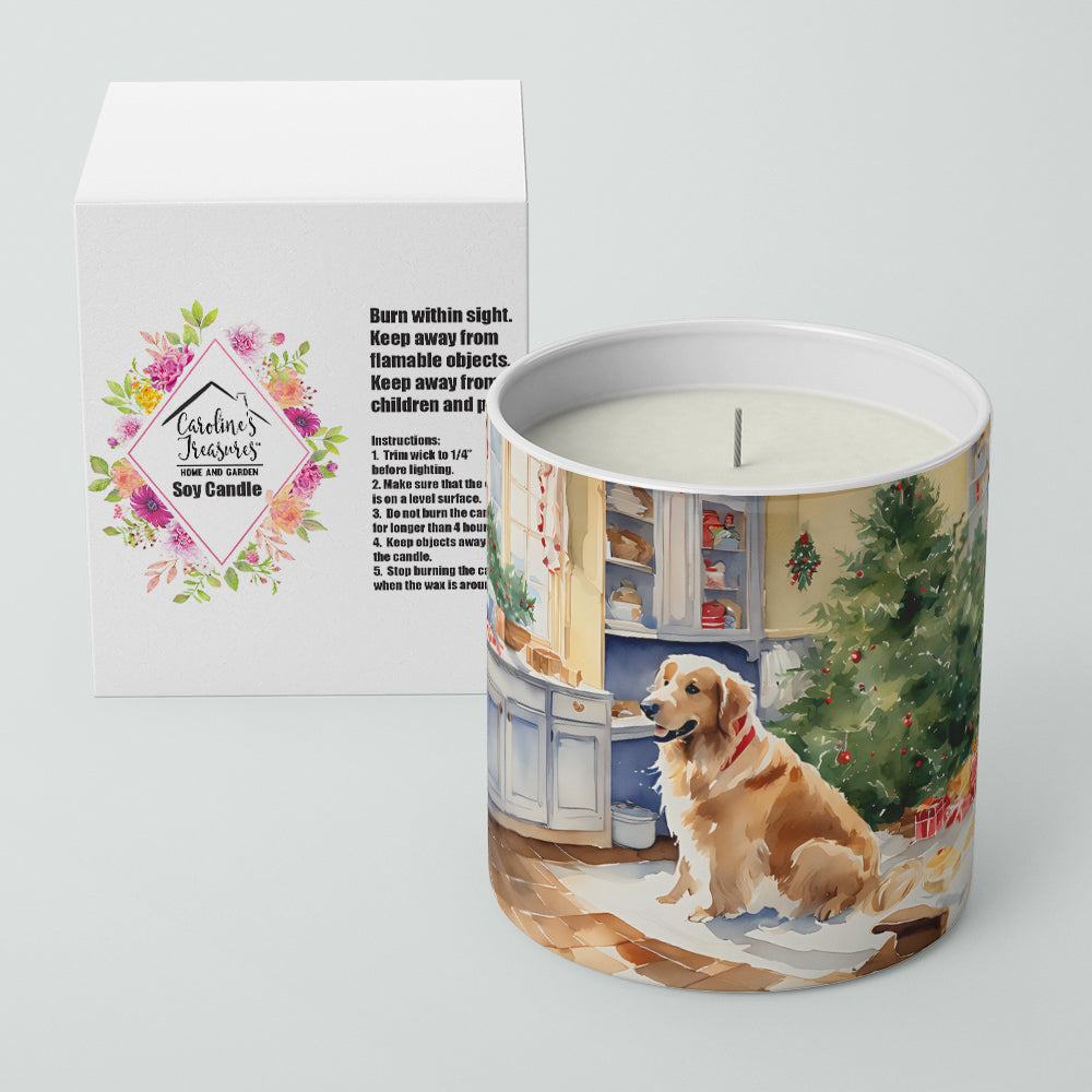 Golden Retriever Christmas Cookies Decorative Soy Candle Image 2