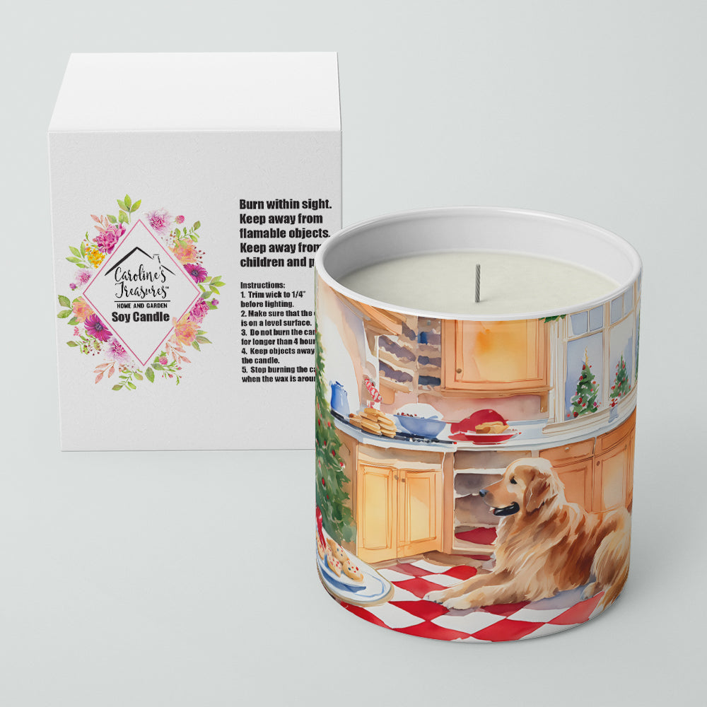 Golden Retriever Christmas Cookies Decorative Soy Candle Image 2