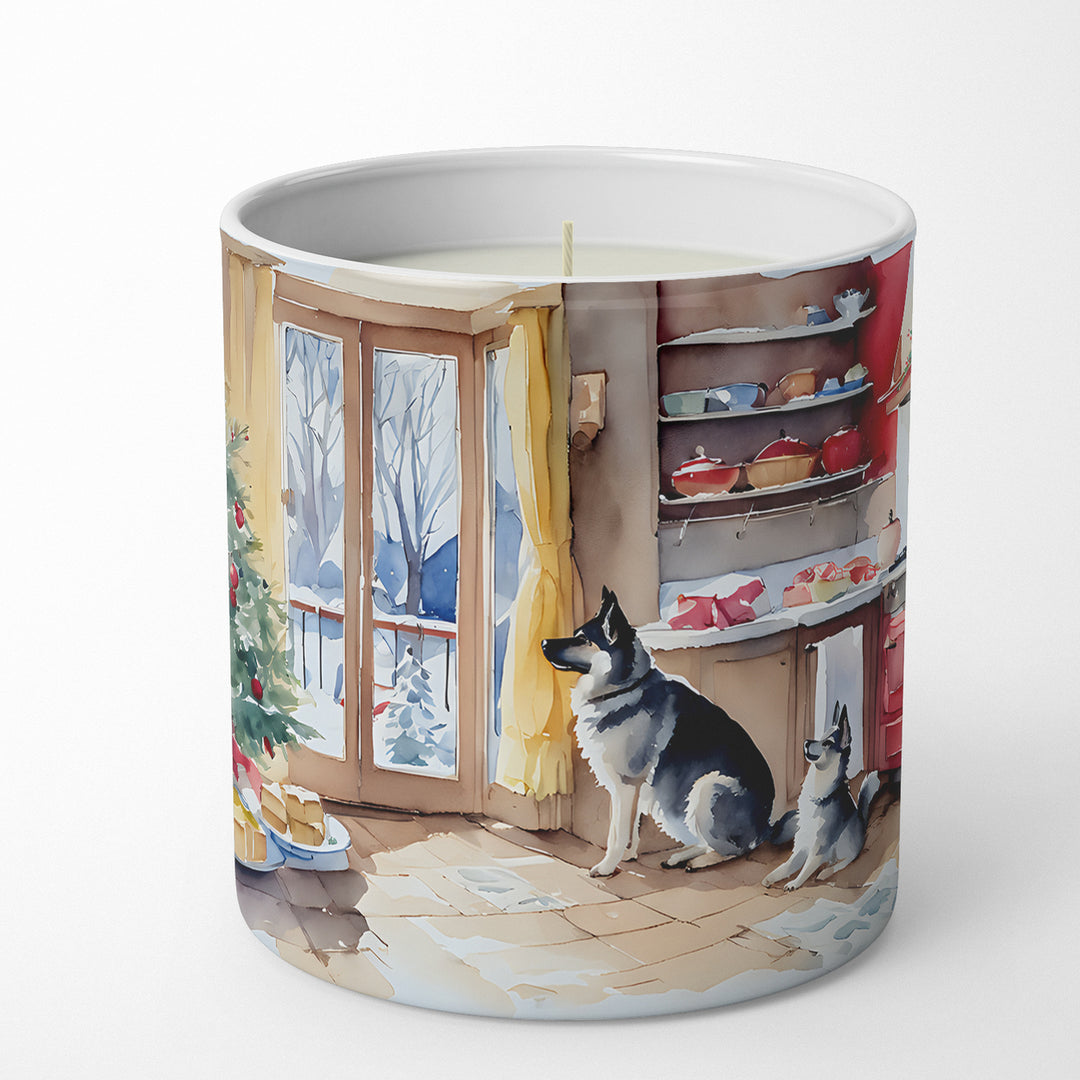 Norwegian Elkhound Christmas Cookies Decorative Soy Candle Image 1