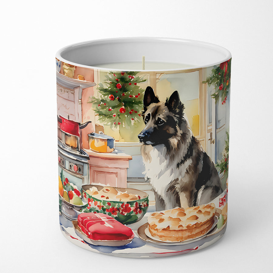 Norwegian Elkhound Christmas Cookies Decorative Soy Candle Image 1