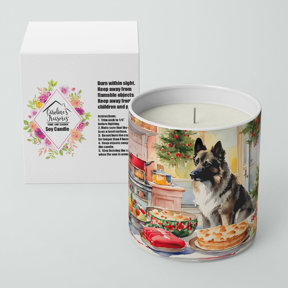 Norwegian Elkhound Christmas Cookies Decorative Soy Candle Image 2