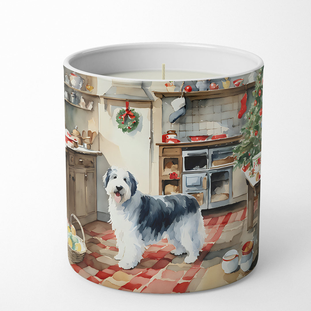 Old English Sheepdog Christmas Cookies Decorative Soy Candle Image 1