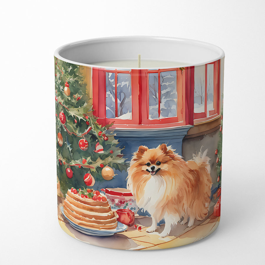 Pomeranian Christmas Cookies Decorative Soy Candle Image 1