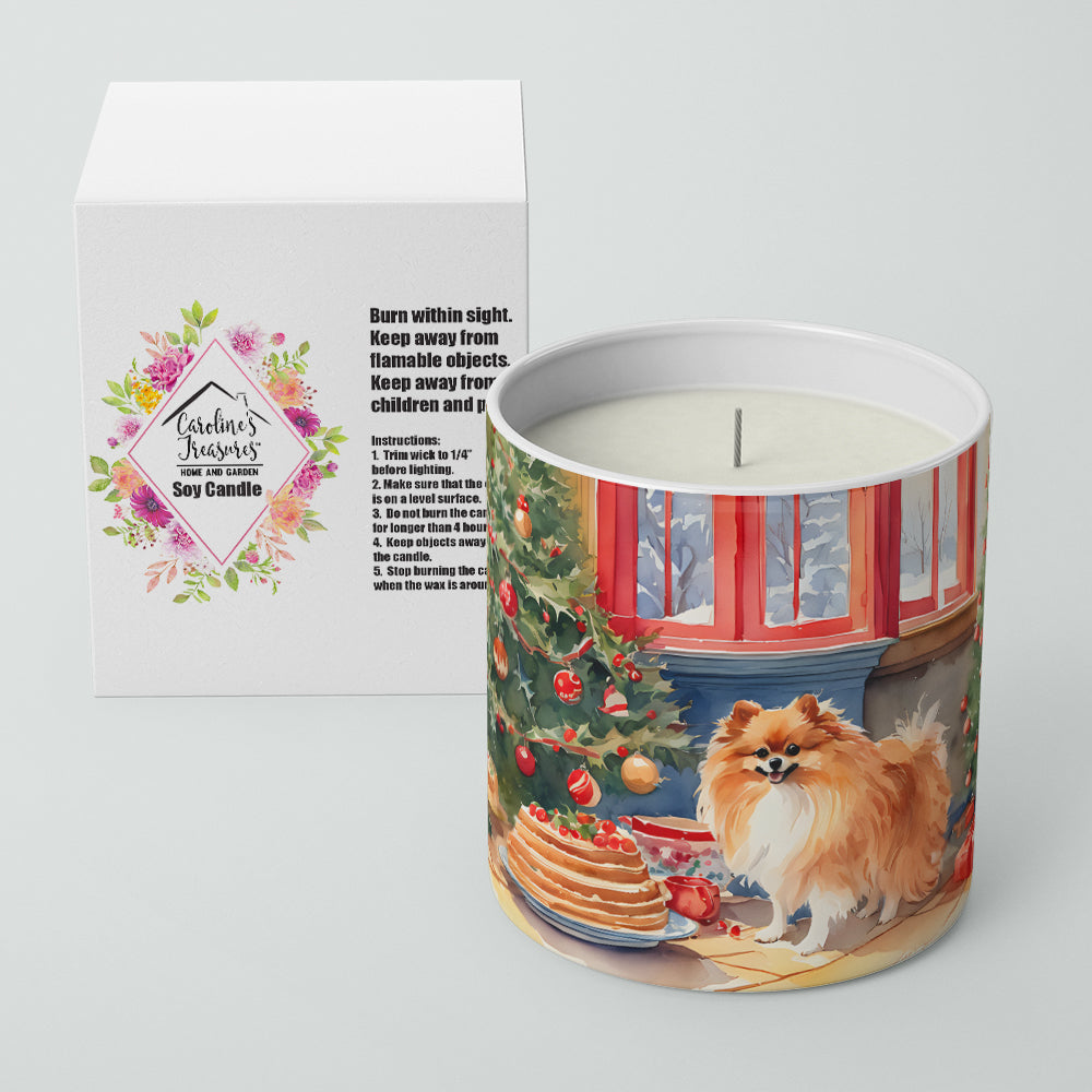 Pomeranian Christmas Cookies Decorative Soy Candle Image 2