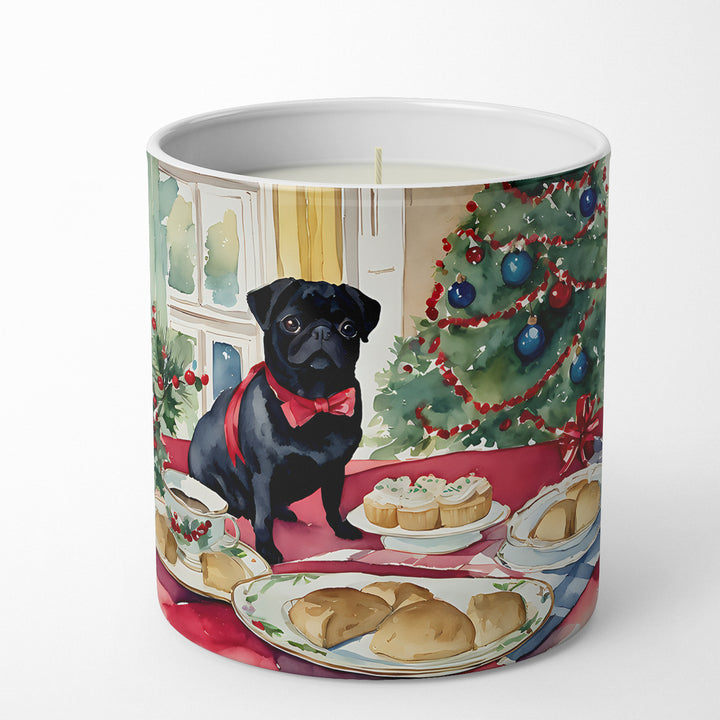 Pug Christmas Cookies Decorative Soy Candle Image 4