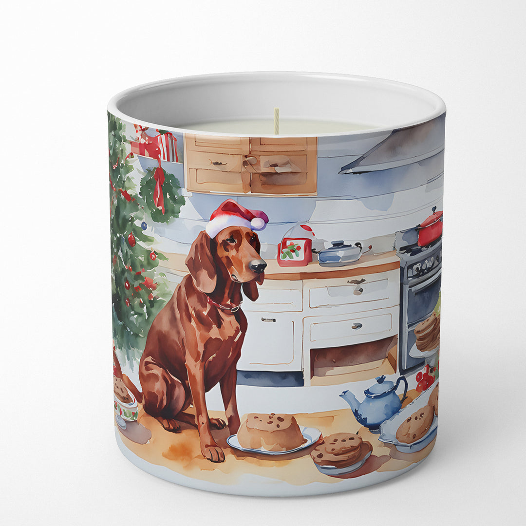 Redbone Coonhound Christmas Cookies Decorative Soy Candle Image 1