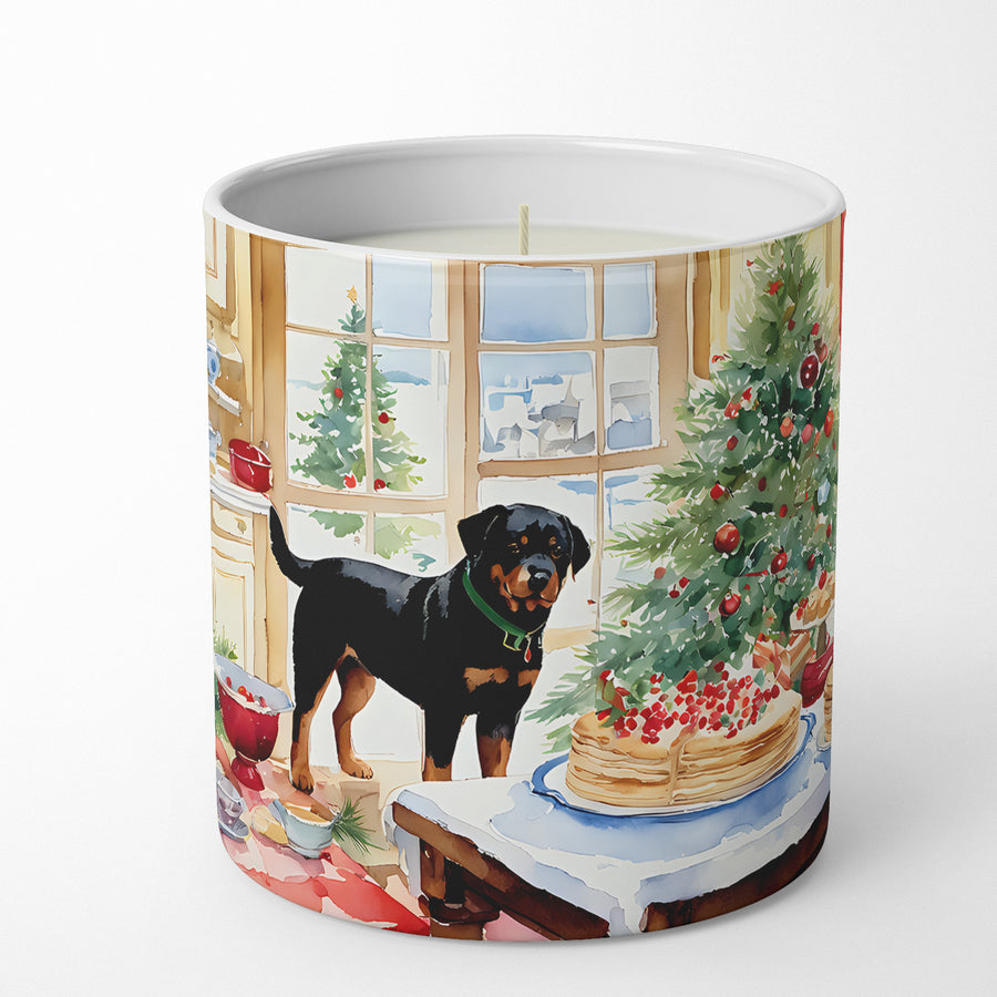 Rottweiler Christmas Cookies Decorative Soy Candle Image 1