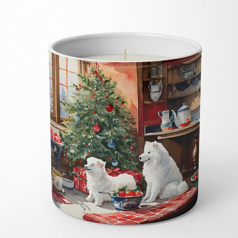 Samoyed Christmas Cookies Decorative Soy Candle Image 1