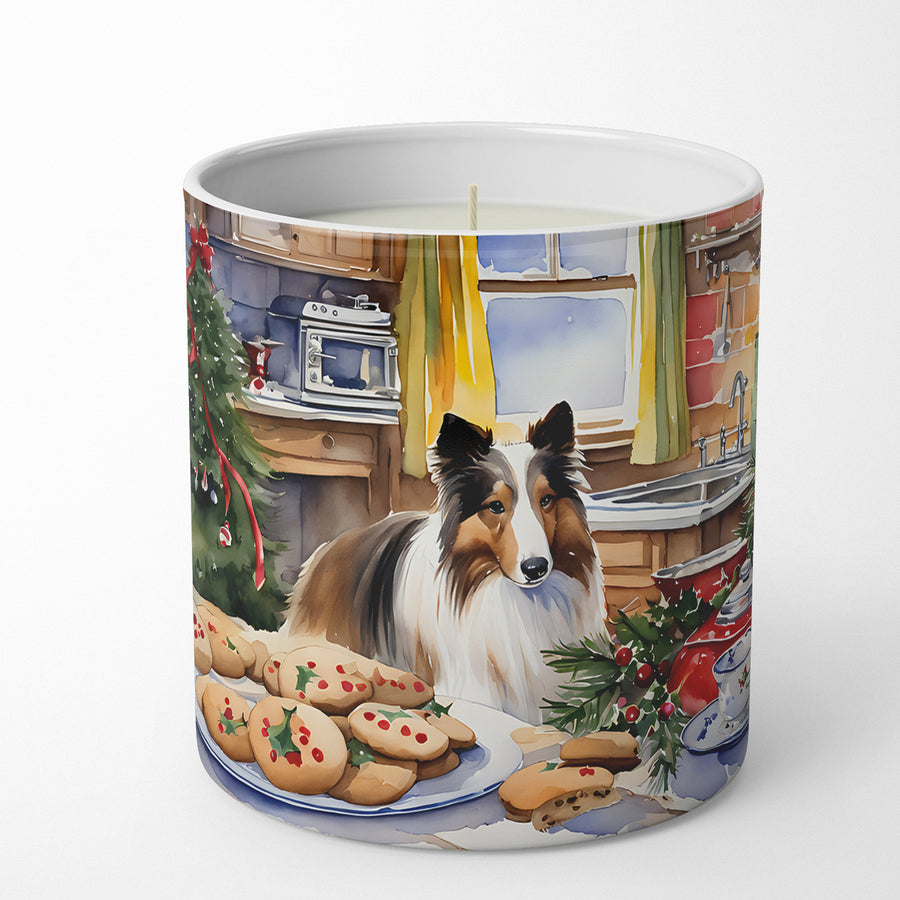 Sheltie Christmas Cookies Decorative Soy Candle Image 1