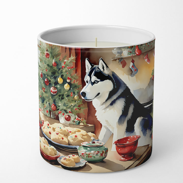 Siberian Husky Christmas Cookies Decorative Soy Candle Image 1