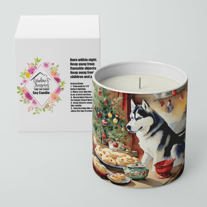 Siberian Husky Christmas Cookies Decorative Soy Candle Image 2