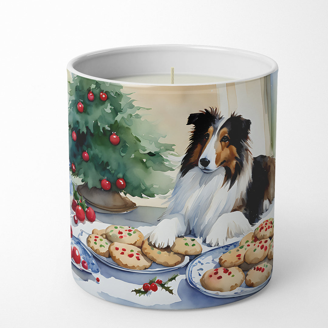 Sheltie Christmas Cookies Decorative Soy Candle Image 1