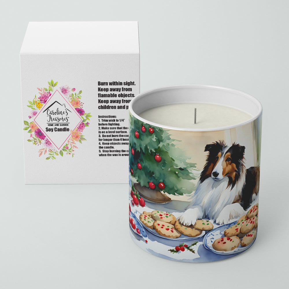 Sheltie Christmas Cookies Decorative Soy Candle Image 2