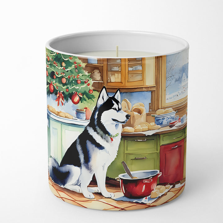 Siberian Husky Christmas Cookies Decorative Soy Candle Image 1