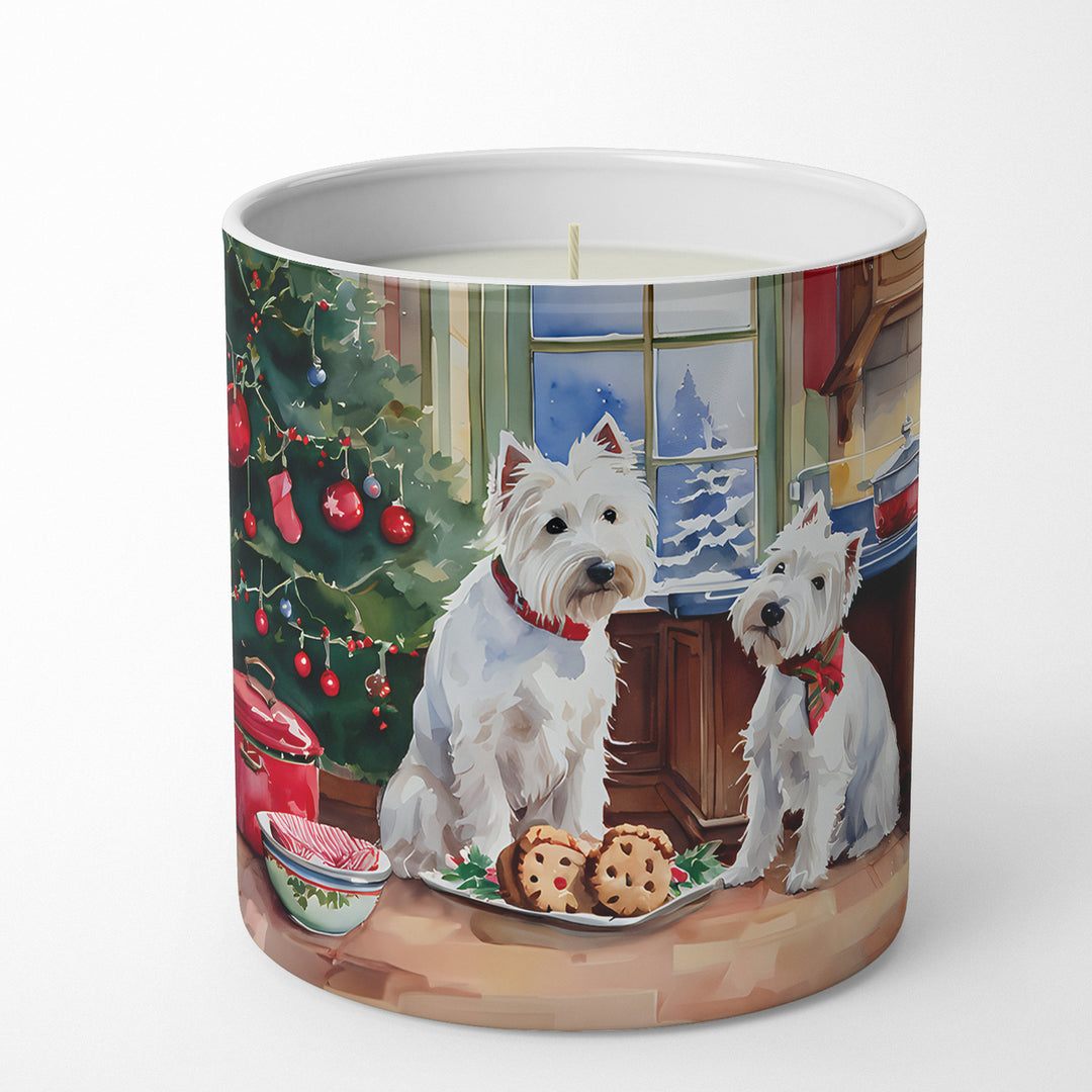 Westie Christmas Cookies Decorative Soy Candle Image 1