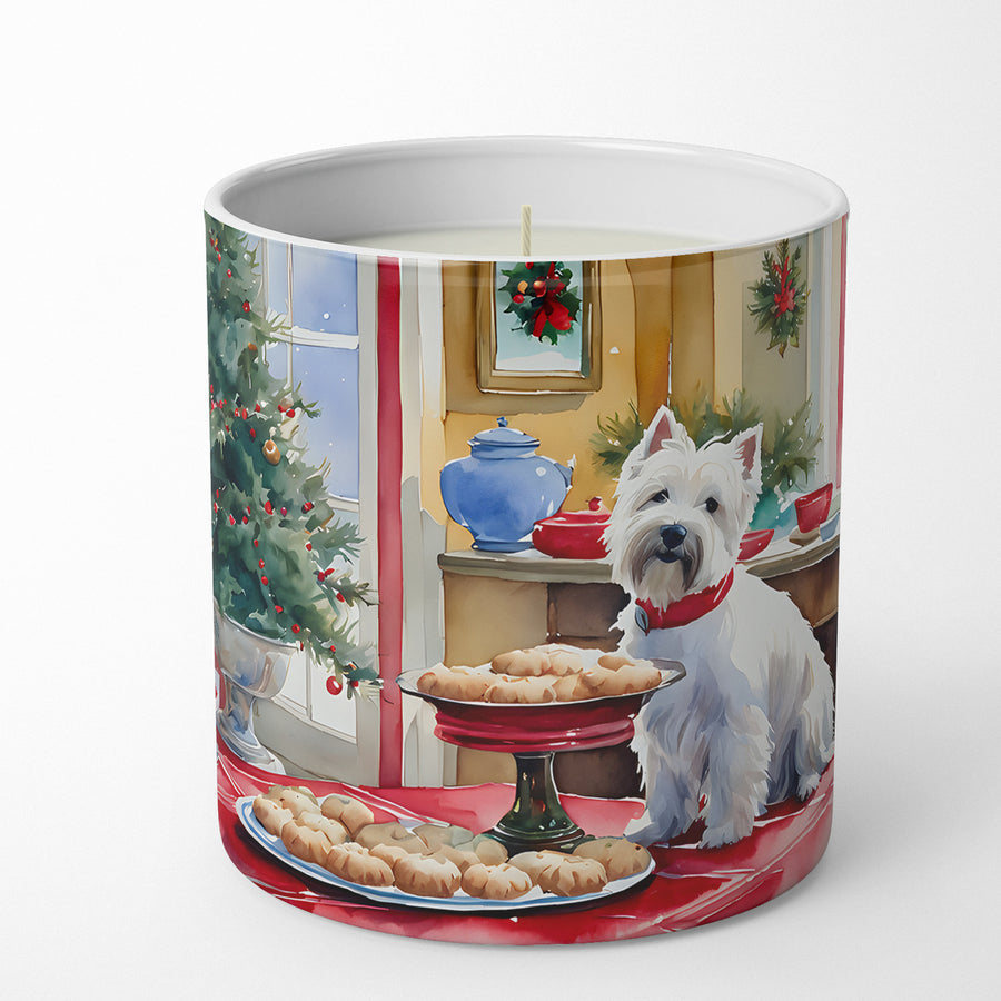 Westie Christmas Cookies Decorative Soy Candle Image 1