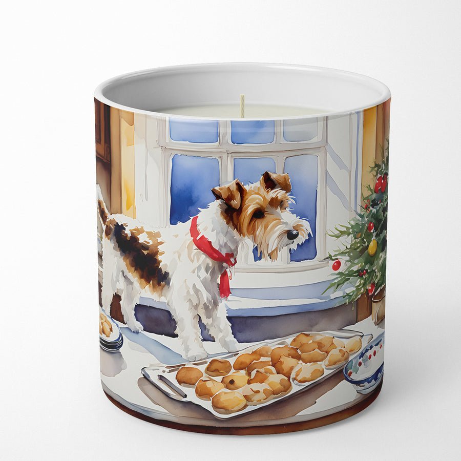 Wire Fox Terrier Christmas Cookies Decorative Soy Candle Image 1