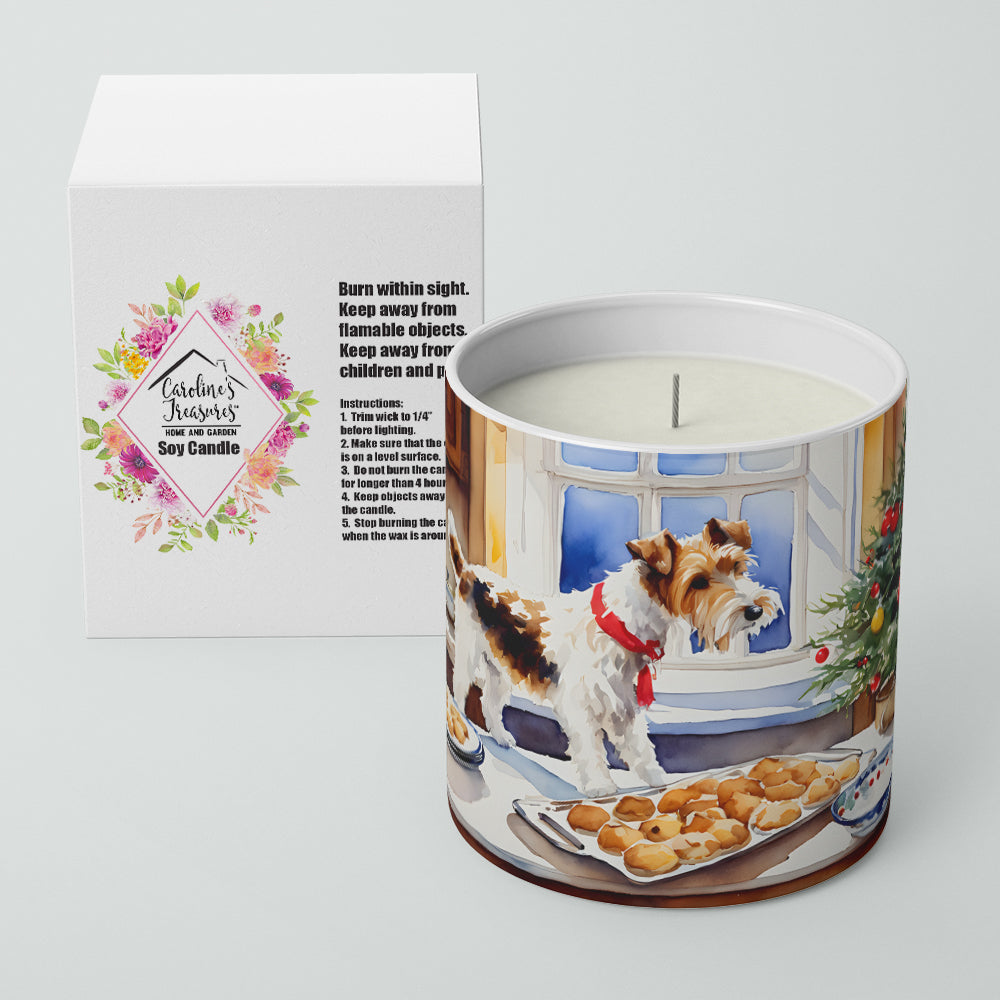 Wire Fox Terrier Christmas Cookies Decorative Soy Candle Image 2