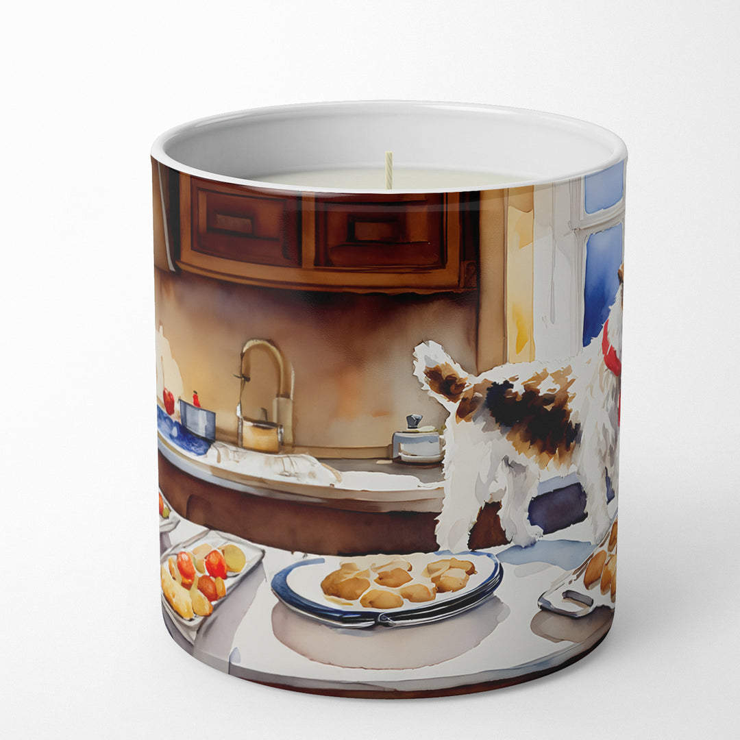 Wire Fox Terrier Christmas Cookies Decorative Soy Candle Image 3