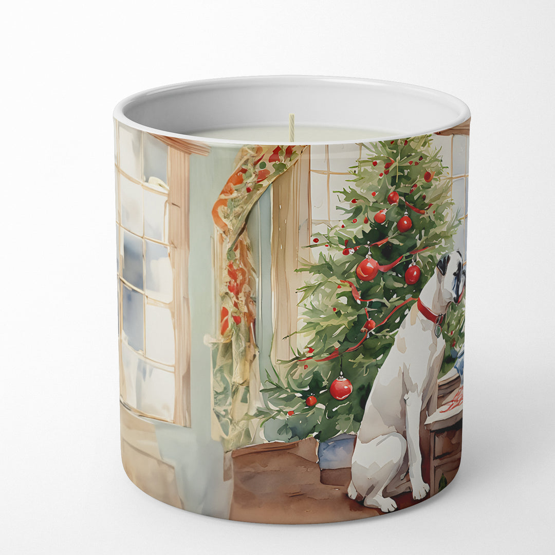 White Boxer Christmas Cookies Decorative Soy Candle Image 3