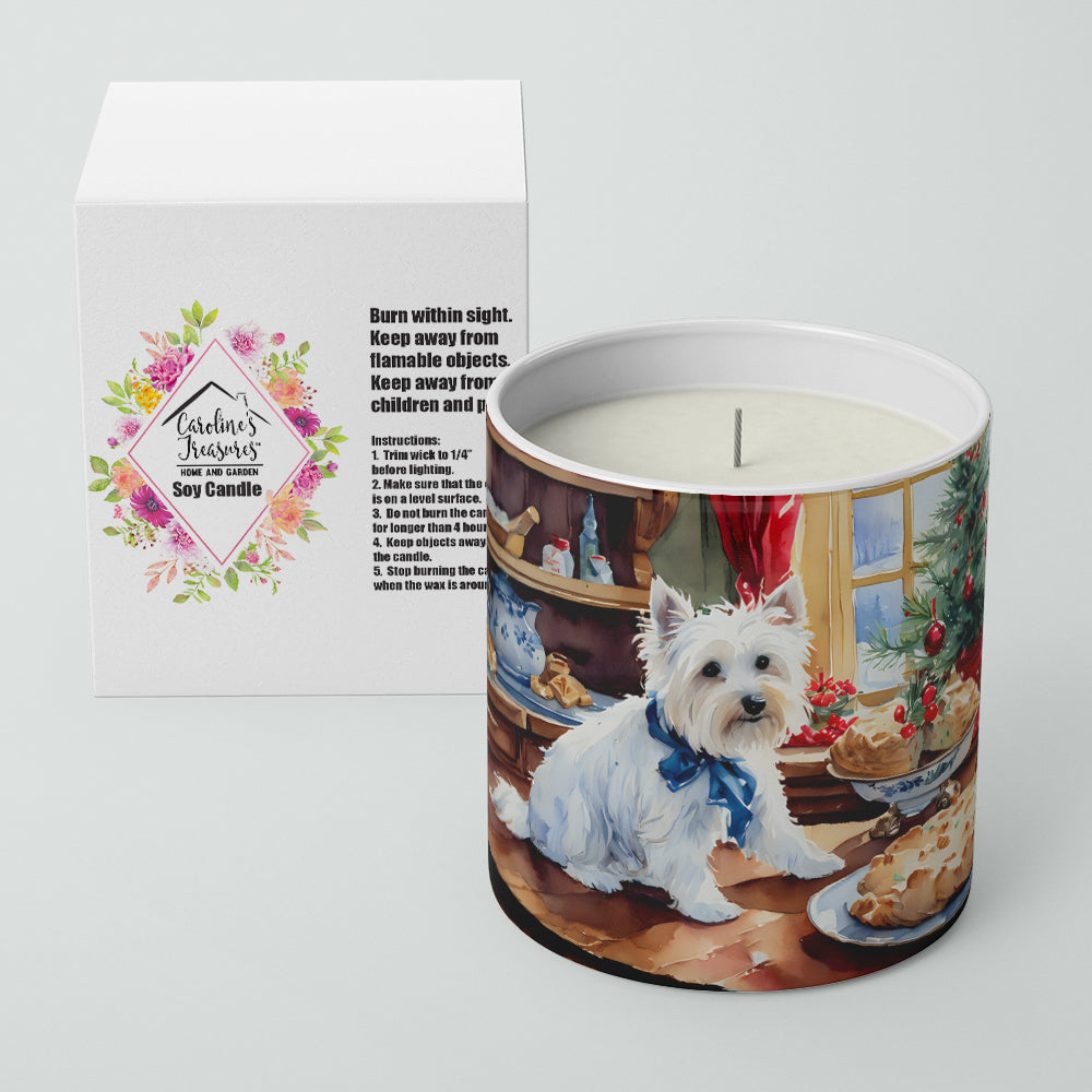 Westie Christmas Cookies Decorative Soy Candle Image 2