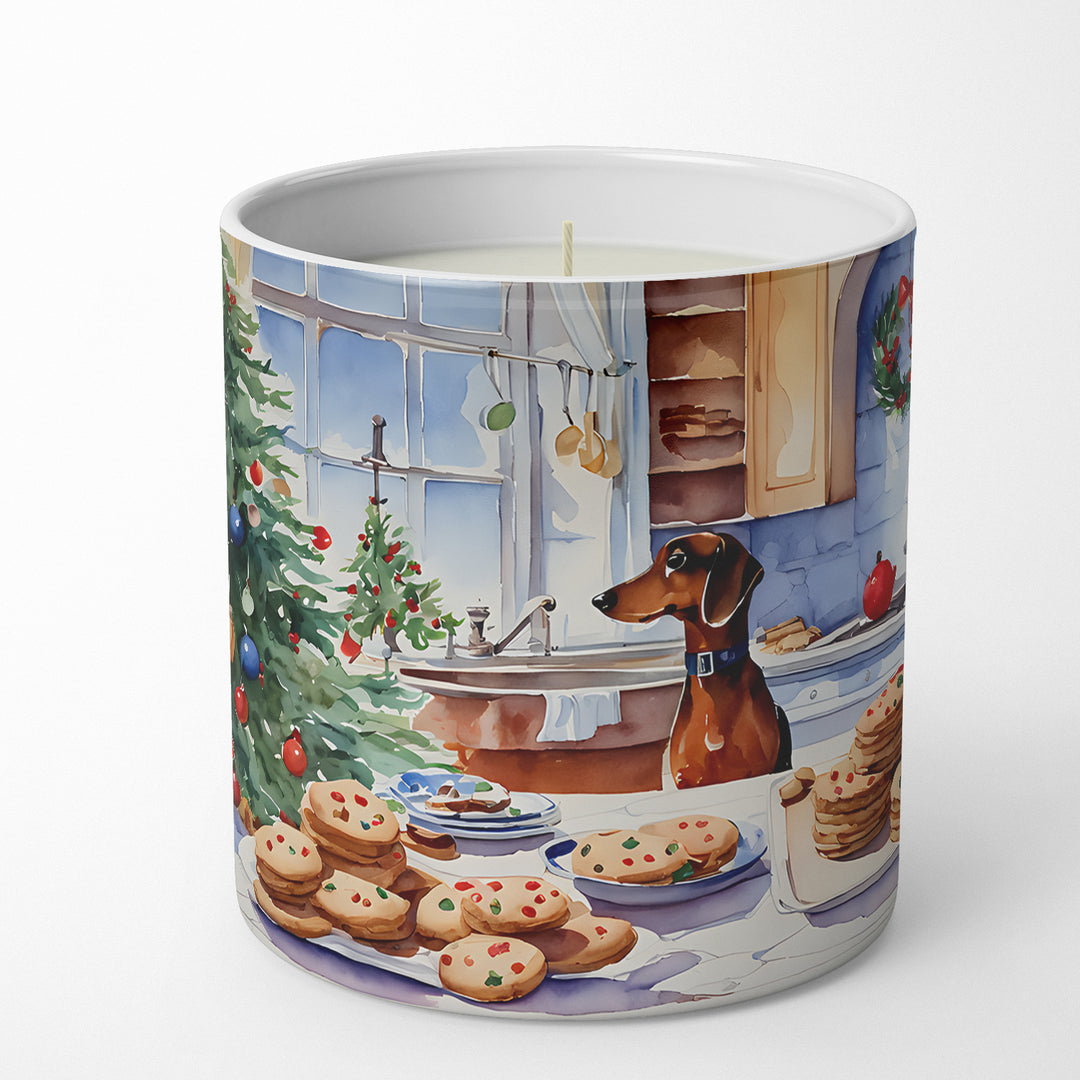 Dachshund Christmas Cookies Decorative Soy Candle Image 1