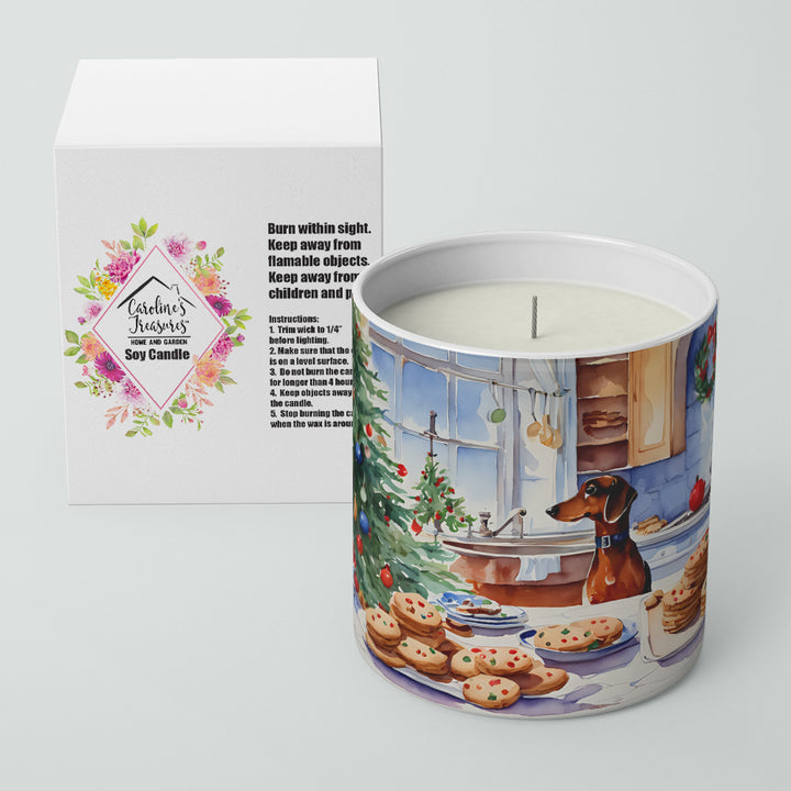 Dachshund Christmas Cookies Decorative Soy Candle Image 2