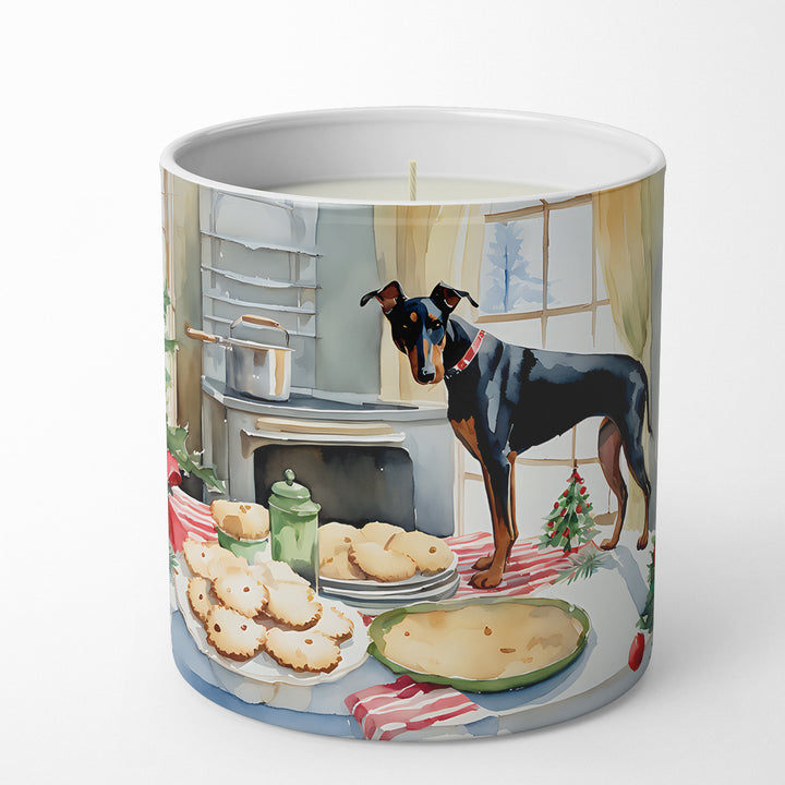 Doberman Pinscher Christmas Cookies Decorative Soy Candle Image 1