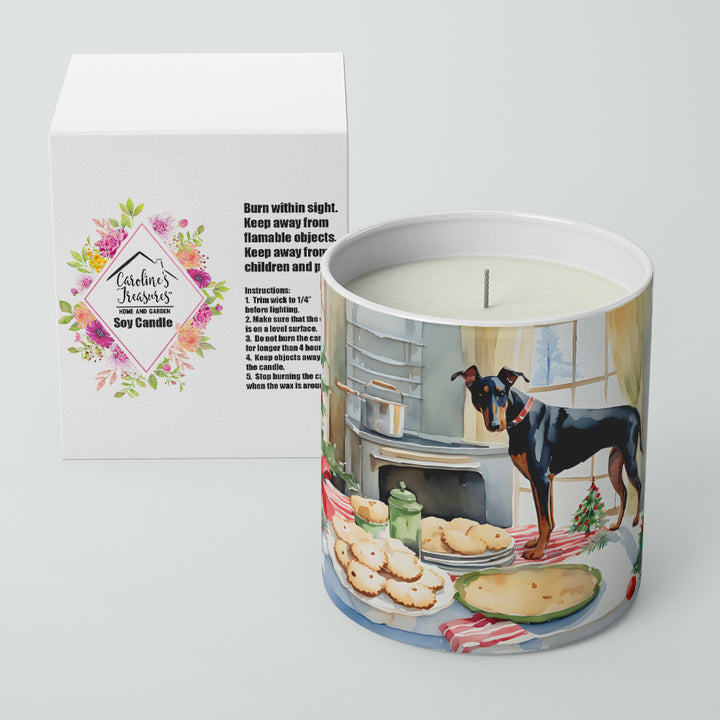 Doberman Pinscher Christmas Cookies Decorative Soy Candle Image 2