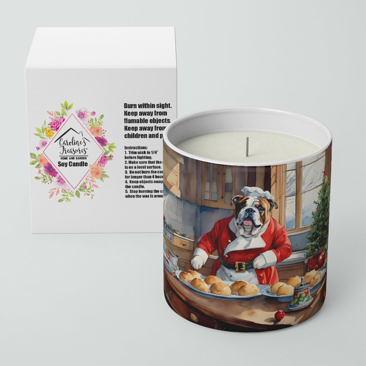 English Bulldog Christmas Cookies Decorative Soy Candle Image 2